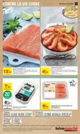 Catalogue Intermarché Contact page 13: Filet de saumon €13,99, Crevettes cuites €6,99