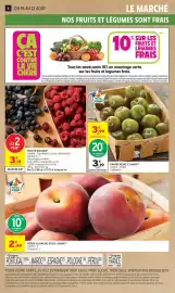 Catalogue Intermarché Contact page 8: Pêche blanche et/ou jaune €2,49, Prune reine claude €3,19