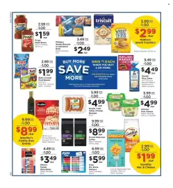 Mariano's weekly ad week 33 Page 8: Nabisco Snack Crackers €2,99, Pillsbury Grands Biscuits or Cinnamon Rolls €2,49