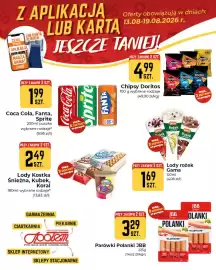 Społem Częstochowa gazetka tydzień 33 Strona 2: Parówki Polanki €3,29, Lody Kubek €2,49