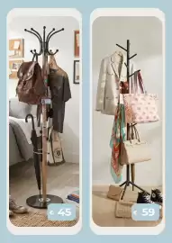 Euroshop folder Pagina 29: Houten kledingrek €59,00, Coat stand €45,00