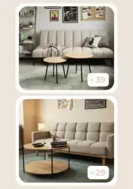 Euroshop folder Pagina 33: Ronde salontafel €29,00, Twee ronde salontafels €39,00