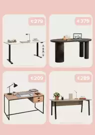 Euroshop folder Pagina 7: Tabel €379,00, Verstelbaar bureau €279,00