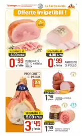 Volantino Supermercati Dok Pagina 3: Mortadella Favola Emiliana €1,48, Prosciutto di Parma €3,45