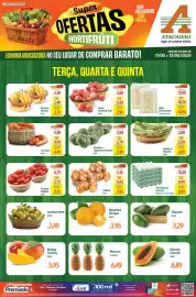 Folheto Atacadão Página 1: Abacaxi €6,49, Abacate €3,29