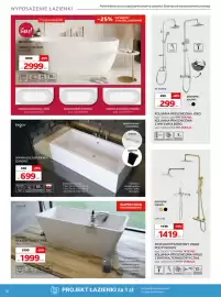 Komfort gazetka Strona 28: Wanna do zabudowy Quadro €699,00, Kolumna prysznicowa Joko €299,00