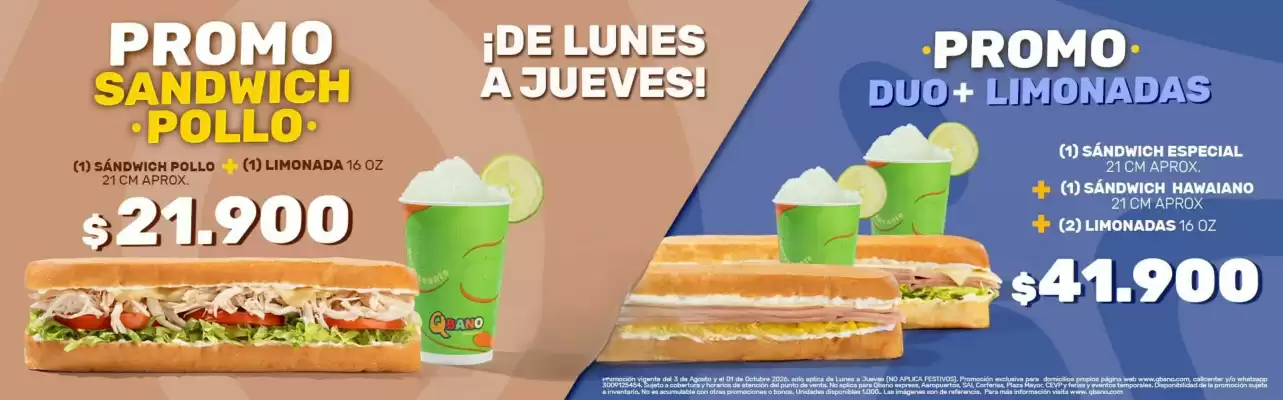 Sandwich Qbano (válido hasta 3-10)