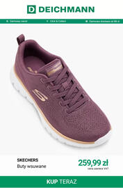 Deichmann gazetka tydzień 33 Strona 8: Buty wsuwane Skechers €259,99