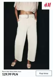 H&M gazetka tydzień 33 Strona 2: Jeansy damskie Barrel High Waist Ankle Jeans H & M €129,99