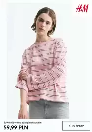 H&M gazetka tydzień 33 Strona 3: Bawełniany top z długim rękawem H & M €59,99