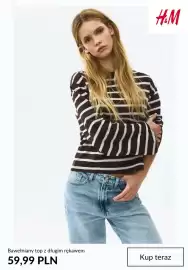 H&M gazetka tydzień 33 Strona 4: Bawełniany top z długim rękawem H & M €59,99