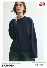H&M gazetka tydzień 33 Strona 5: Bawełniany top z długim rękawem H & M €59,99