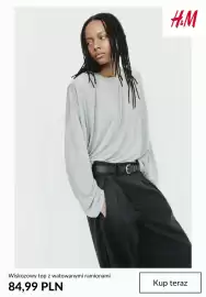 H&M gazetka tydzień 33 Strona 7: Wiskozowy top z watowanymi ramionami H & M €84,99