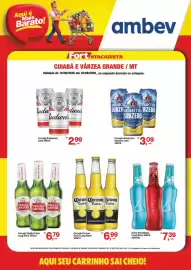 Tabloide Fort Atacadista semana 33 Página 1: Antarctica - cerveja lata €3,09, Budweiser - cerveja lata €2,99