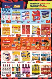 Tabloide Fort Atacadista Página 3: Linguica calabresa €9,98, Copacol - filé de tilápia congelada €19,98
