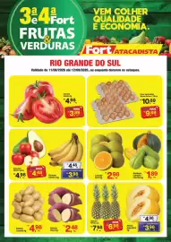 Tabloide Fort Atacadista Página 1: Batata doce €2,48, Abóbora cabotiá/ chuchu €1,89