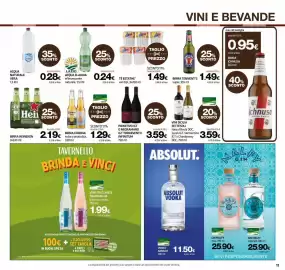 Volantino Superconti Pagina 11: Birra Tennent's super €1,49, Acqua Claudia effervescente naturale €0,24