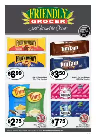 Friendly Grocer catalogue week 33 Page 1: Thins Potato Chips Varieties €2,75, Four 'N Twenty Meat Pies Varieties €6,99