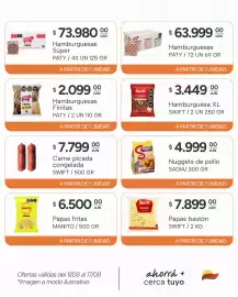 Catálogo El Milagro Mayorista semana 33 Página 19: Paty hamburguesas finitas €2.099,00, Sadia nuggets de pollo €4.999,00