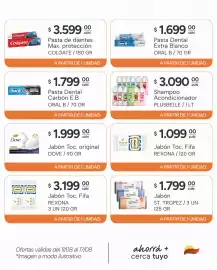 Catálogo El Milagro Mayorista semana 33 Página 3: Plusbelle shampoo acondicionador €3.090,00, St. Tropez jabón €1.799,00