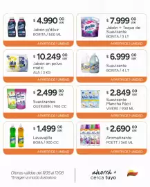 Catálogo El Milagro Mayorista semana 33 Página 4: Ala jabón en polvo matic €10.249,00, Querubín suavizantes €2.499,00