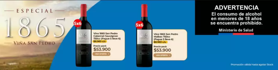 Catálogo Supermercado Diez Página 3: 1865 - vino san pedro cabernet sauvignon €53.900,00