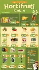 Catálogo Mercadinhos São Luiz Página 1: Manga kate kg €4,99, Uva grand valle itália, núbia ou vitória €7,49