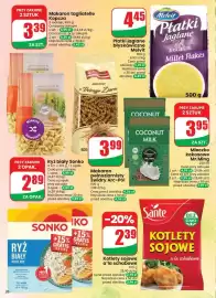 Dino gazetka tydzień 33 Strona 20: Makaron tagliatelle Kopcza €3,39, Mleczko kokosowe Mr. Ming €3,95