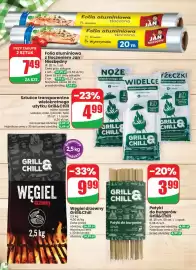 Dino gazetka tydzień 33 Strona 28: Węgiel drzewny Grill & Chill €9,99, Folia aluminiowa z tłoczeniem Jan Niezbędny €7,49