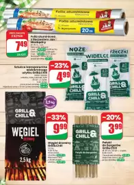 Dino gazetka tydzień 33 Strona 28: Węgiel drzewny Grill & Chill €9,99, Folia aluminiowa z tłoczeniem Jan Niezbędny €7,49