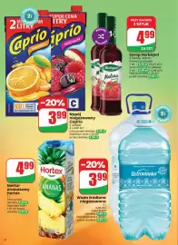 Dino gazetka tydzień 33 Strona 4: Syrop Herbapol o smaku malinowym €4,99, Napój niegazowany Caprio pomarańcza €3,99
