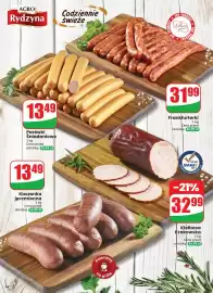 Dino gazetka tydzień 33 Strona 44: Frankfurterki Agro Rydzyna €31,99, Parówki Śniadaniowe Agro Rydzyna €13,49