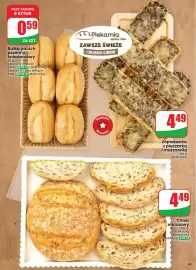 Dino gazetka tydzień 33 Strona 49: Bułka paluch pszenny śniadaniowy €0,59, Chleb orkiszowy €4,49