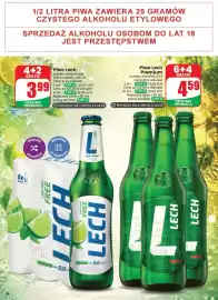 Dino gazetka tydzień 33 Strona 58: Piwo Lech Premium €4,59, Piwo bezalkoholowe Lech Lime Mint €3,99