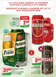 Dino gazetka tydzień 33 Strona 62: Zestaw piwo Pravar + kufel €31,99, Piwo Książ Czarny Specjał €3,59