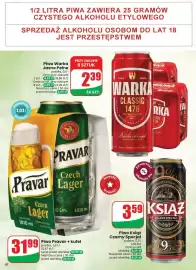 Dino gazetka tydzień 33 Strona 62: Zestaw piwo Pravar + kufel €31,99, Piwo Książ Czarny Specjał €3,59