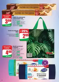 Dino gazetka tydzień 33 Strona 74: Papier do pieczenia w arkuszach Liff €3,99, Worki na śmieci z uszami Stella €4,49