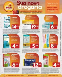 Folheto Rede Plus Supermercados semana 33 Página 1: Bebepantol menina/menino €6,99, Ibuprotrat €4,39