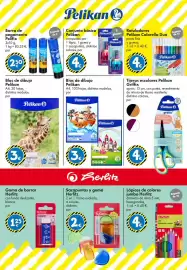 Catálogo TEDi Página 11: Pelikan tijeras escolares Griffix €4,00, Pelikan bloc de dibujo €3,00