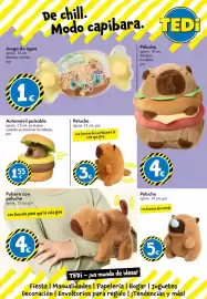Catálogo TEDi Página 18: Automóvil pulsable €1,55, Peluche €3,00