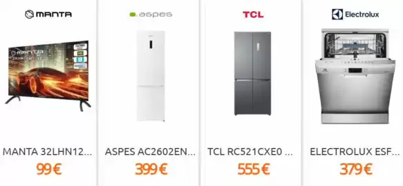 Folleto Eureka Electrodomésticos semana 33 Página 1: Aspes - ac2602en €399,00, Manta €99,00