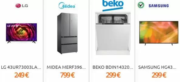 Folleto Eureka Electrodomésticos semana 33 Página 2: Samsung - hg43 €299,00, Lg - 43ur73006la €249,00