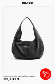 Cropp gazetka tydzień 33 Strona 10: Torebka hobo jeansowa Cropp z efektem sprania €119,99