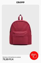 Cropp gazetka tydzień 33 Strona 7: Plecak bordowy minimalistyczny Cropp €79,99