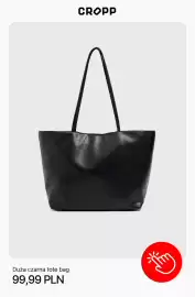 Cropp gazetka tydzień 33 Strona 9: Torebka duża czarna tote bag Cropp €99,99