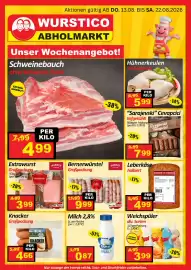 Wurstico Flugblatt Seite 1: Bernerwürstel Radatz €9,99, Weichspüler €3,99