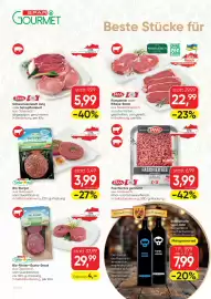 SPAR Gourmet Flugblatt Seite 4: Tann Rumpsteak €22,99, Spar Natur pur Bio-Burger €3,99