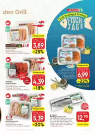 SPAR Gourmet Flugblatt Seite 5: Spar Feinstes Geflügel Hendl-Innenfilet €3,89, Spar Natur pur Bio-Lachsfilet pikant €6,99