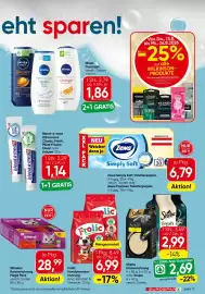 Eurospar Flugblatt Seite 13: Frolic Hundetrockennahrung €6,99, Whiskas Katzennahrung €28,99