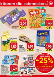 Spar Flugblatt Seite 17: Soletti Salzstängel €1,99, Kelly's Chips €1,99
